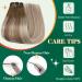 Easyouth Balayage Clip-In Extensions | Remy Human Hair | Dark Brown Ash Brown & Blonde | 12 inch 70g | 7 Pieces - Buy Online on GoSupps.com