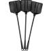 OFXDD Rubber Fly Swatter, Long Fly Swatter Pack, Fly Swatter Heavy Duty, All Black Colors (3 Pack)