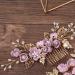 Stunning Purple Rhinestone Wedding Hair Comb - Crystal Bridal Headpiece & Accessories - Buy Online on GoSupps.com
