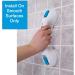 Carex Suction Shower Grab Bar 12 (30.4 cm) Ultra Grip Shower Handle - Dual Locking Grab Bars for Bathtubs and Showers Seniors Disabled Handicap Elderly Assistance Product White and Blue - Buy Online on GoSupps.com