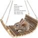 Rabbit Wood Swing Hammock - Multifunctional Natural Wooden Resting Platform for Hamsters Mice & Sparrows (15x30 cm) - Buy Online on GoSupps.com
