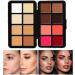 16 Colors Blush Palette Color Concealer Color Corrector Cream Matte Finish Long Lasting Face Contour Illuminator with Brush - Buy Online on GoSupps.com