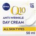 NIVEA Q10 Anti-Wrinkle Power Firming Day Cream SPF 15 (50ml) Anti-Wrinkle Face Cream with Skin Identical Q10 and Creatine Face Cream for Wrinkles