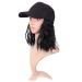 MapofBeauty 13 Short Curly BOB Synthetic Hair Extension Baseball Hat Wig - Jet Black - Buy Online on GoSupps.com