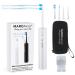 MAROAkvo Flossing Toothbrush Sonic Toothbrush and Water Flosser Combo Teeth Cleaner with Portable Travel Case and Wall Holder (White)