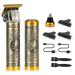 Beard Trimmer Men Mini Hair Clippers for Men 3 in 1 Cordless Rechargeable Mini Nose Hair Trimmer Shaver Set for Barbers and Home USB Zero Gapped T Blade Hair Cutting Kit Gift for Men Gold