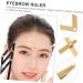 DOITOOL Makeup Gadgets Supplies Microblading Tattoos DIY Gold Scale Eyebrow Adjustable Makeup Measure Tattooing Stencil 16X4.5X0.6CM Golden - Buy Online on GoSupps.com