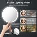 Rechargeable LED Lighted Makeup Mirror with 10X Magnification and Touch Sensor - 3 Color Lights, 360 Rotation, Portable Travel Mirror (Black) - Buy Online on GoSupps.com