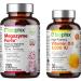 biophix Megazyme Forte 200 Tablets - Free Vitamin D-3 5000 IU 30 Softgels - Natural Plant Proteolytic Enzymes Nattozimes Serrazimes Supports Digestive System Immune Health