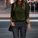 Women's Long Sleeve Sweater Tunic - Casual Solid Color T-Shirt for Autumn & Winter - Warm & Stylish in Black & M Green - Buy Online on GoSupps.com