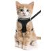LOOK ANDES CARE CARRIATION WITH A Leash Dishwasher for cat adjustable breastware cat harness reflective cat leash with dishes for cats puppies XS (chest: 26-30cm) black