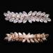 Rhinestone Hair Clip - Sparkly Crystal Hair Barrette for Women - Wedding Bridal Flower Leaf Design - Rose Gold - 1 Pc - Buy Online on GoSupps.com