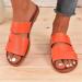 Joberio Women's Flat Summer Sandals - Open Toe Leisure Shoes Size 38 EU Stylish & Comfortable for Outings Swimming & Shopping - Vibrant Orange - Buy Online on GoSupps.com