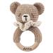 Personalized bite ring for baby cute baby wood rattle engraved personalized gift for birth newborn boys and girls