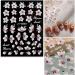JMEOWIO 3D Embossed Spring Flower Nail Art Stickers Decals Self-Adhesive 5D Colorful Summer Floral Nail Supplies Nail Art Design Decoration Accessories 4 Sheets - Buy Online on GoSupps.com