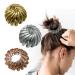 Luvadeyo Bird Nest Hair Clips Women's Simple Ponytail Holder Haircut Bird Nest Hair Bobbles Expandable Headpiece Hair Band for Women Girls (Pack of 3) Gold/Silver/Ros gold
