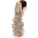 S-noilite 24 Inch Curly Clip In Ponytail Extension Blonde Hairpiece 155g for Women - Buy Online on GoSupps.com