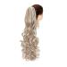 Claw Clip In Ponytail Extensions - 60cm Wavy Sandy & Bleach Blonde Real Hair - Buy Online on GoSupps.com