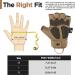 Mossy Oak Fingerless Tactical Gloves with Hard Knuckle - Tan, Large - Buy Online on GoSupps.com