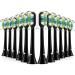 Replacement Brush Heads Compatible with AquaSonic Black Series Vibe Series Black Series Pro and for Duo Series Pro Electric Toothbrush