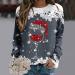 Women's Christmas Snowman & Penguin Sweatshirt - Dark Gray | Cozy Winter Pullover - Buy Online on GoSupps.com