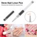 Nail Art Liner Brushes Set - 3 PCS Fine Tip Brushes for Nail Gel Polish Painting & Design with Rhinestone Handle - Includes Dotting & Drawing Pen - 7/9/11mm - Buy Online on GoSupps.com