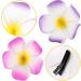 Hawaiian Plumeria Flower Hairpins - 12 Pcs Bridal Barrettes for Beach Wedding Decoration - Buy Online on GoSupps.com