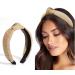 Boho Chic Huachi Straw Headbands for Women - Wide Knotted Hair Bands for Summer Fashion | Beach Hair Accessories - Buy Online on GoSupps.com