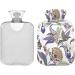 Naanle Hot Water Bottle with Paisley Flower Cover - 2L Transparent Heat Bottle for Back Pain Relief Hand/Foot Warmer Neck Warmth & Cold Therapy - International Shipping Available - Buy Online on GoSupps.com