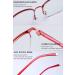 Lanomi Progressive Multifocal Reading Glasses | Blue Light Filter Varifocal Rectangular Glasses for Men & Women | UV400 Anti-Fatigue | Red Semi-Frame - 1.5 Dioptria - Buy Online on GoSupps.com
