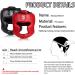 Wisoolkic Boxing Helmet - PU Karate Taekwondo Head Protection - Portable Reusable Padded Headgear for Sports - Black | International Shipping Available - Buy Online on GoSupps.com