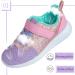 Girls Glitter Sneakers - Comfortable Sports Shoes for Kids | Velcro Fastener | 23 EU Violet Pink - Buy Online on GoSupps.com