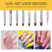8pcs Nail Art Brush Set - Gel Polishing Tools Double-Ended Dotting Pens for Salon & DIY Manicure - Buy Online on GoSupps.com