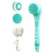 Blushly Rechargeable Exfoliating Body Brush  with 3 Cleansing Brush Heads  Body Brush for Showering  14 inches Turquoise