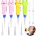 Tondiamo 4 Pieces Kids Ear Wax Removal LED Light Children Earwax Remover Tool LED Illuminated Ear Pick Ear Wax Remover Clip Tweezers Ear Spoon Cleaner with LED Light for Kids