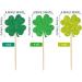 JarThenaAMCS 48Pcs St Patrick's Day Cupcake Topper 3 Glitter Green Color Shamrock Cupcake Picks Lucky Clover Food Picks for Irish Holiday Supplies Cake Decorations - Buy Online on GoSupps.com