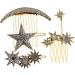 FOMIYES 3 Sets Star Moon Hairpin Retro Hair Side Comb Star Hair Accessories Metal Hair Clips Moon Decorations Wedding Headpiece for Bride Star Decor Alloy Rhinestones Hair Piece Bridesmaid - Buy Online on GoSupps.com