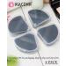 NIACONN Soft Velour Triangle Powder Puff Set with Reusable Makeup Setting Puffs - Black (4pcs) - Buy Online on GoSupps.com