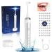 Reusable Electric Flosser for Adults & Kids with 4 Speeds Rechargeable Vibration Flosser/Tongue Scraper/Cleaner Electric Dental Floss with 4 Speeds + 60 Replacement Heads Wireless Charging Base