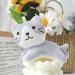 Shop Kawaii Cat Plush Key Pendant - Cute Cartoon Mini Cat Keychain Soft Plush Figure Toys in Light Gray & White - Buy Online on GoSupps.com