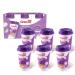 Senpure Instant Milk Tea Kit with Taro Milk Tea Powder DIY Sugar Pack Coconut Jelly Serve Cold or Hot Drinks (Taro Flavor 6 Pack) Taro 6 cups