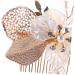 DOITOOL 1pc Bride Headpiece Crystal Headpiece Bridal Comb Headwear for Women Headpiece for Bride Tiara Bride Insert Comb Women Hair Accessory Leaf Hair Comb Miss - Buy Online on GoSupps.com