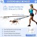 Vobuke Jogging Leash for Dogs - Shock Absorption Adjustable Reflective Belly Belt Car Safety Carabiner - Ideal for Small & Medium Dogs Up to 177lbs - Blue - Buy Online on GoSupps.com