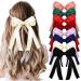 8pcs Bows Clips for Girls Colorful Tassel Ribbon Bow Hair Clip Bow Hair Barrettes Women Ponytail Hairstyle (8 colors)