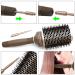 Ceramic Ion Thermal Barrel Round Brush Set - 4 Sizes Boar Bristle for Blow Drying, Styling, Curling - Brown Handle - Buy Online on GoSupps.com