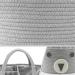Conthfut Baby Diaper Caddy Organizer - 100% Cotton Canvas Nursery Storage Bin & Car Organizer - Stylish Rope Portable Tote Bag - Top Baby Shower Basket - Gray - Buy Online on GoSupps.com