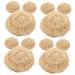 Housoutil 12 Pcs Cleaning Bath Ball Household Cleaning Exfoliator for Shower Household Shower Balls Washing for Body Shower Sponge Bath Sponge Balls Sisal Loofah Round 1 Count (Pack of 1)