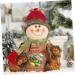SEWOART Bag Snowman Pocket Candy Heart Shape Linen Pouch Transparent Christmas Favor Party Window - Buy Online on GoSupps.com