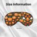 Happy Thanksgiving Pumpkin Print Sleep Mask | Double-Sided Eye Mask for Sound Sleep & Skin Care - Unisex Black - Buy Online on GoSupps.com