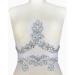 Handmade Silver V-Neck Sequin Rhinestone Crystal Trim Bridal Applique - DIY Wedding Dress Sewing Patch - Buy Online on GoSupps.com